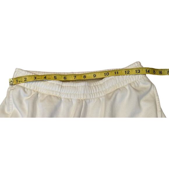 7 Days Active Small Unisex White joggers 100% Organic Cotton Sweatpants comfy - Picture 5 of 7